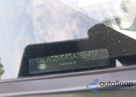 2016 Land Rover Lr4 из США, поврежденный, VIN SALAG2V64GA792417